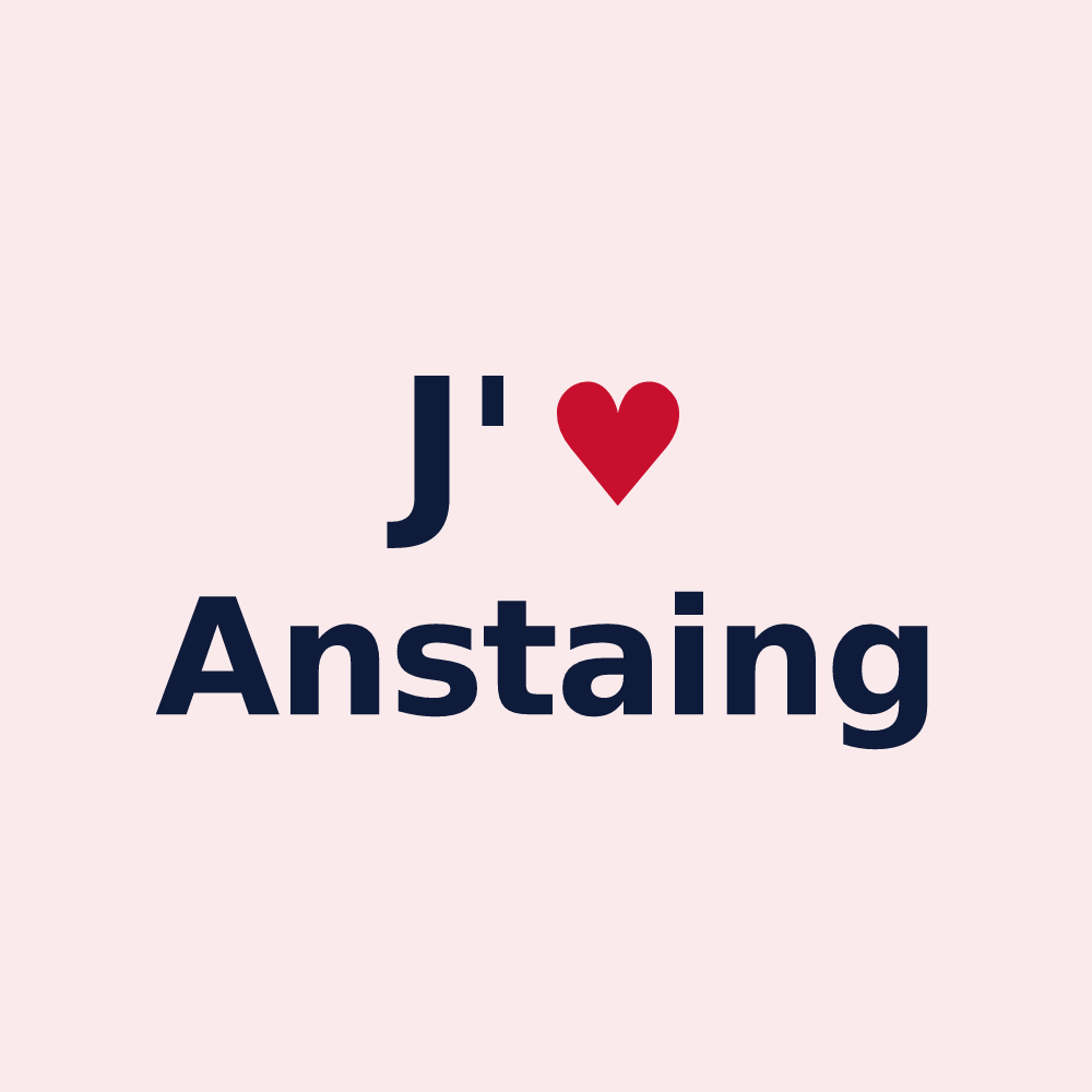 Magnet personnalisé Anstaing — design J'aime Anstaing