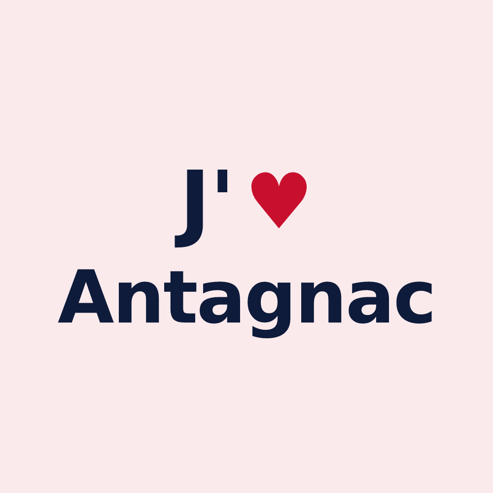Magnet personnalisé Antagnac — design J'aime Antagnac