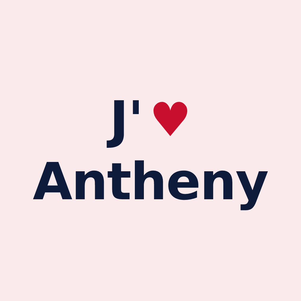 Magnet personnalisé Antheny — design J'aime Antheny