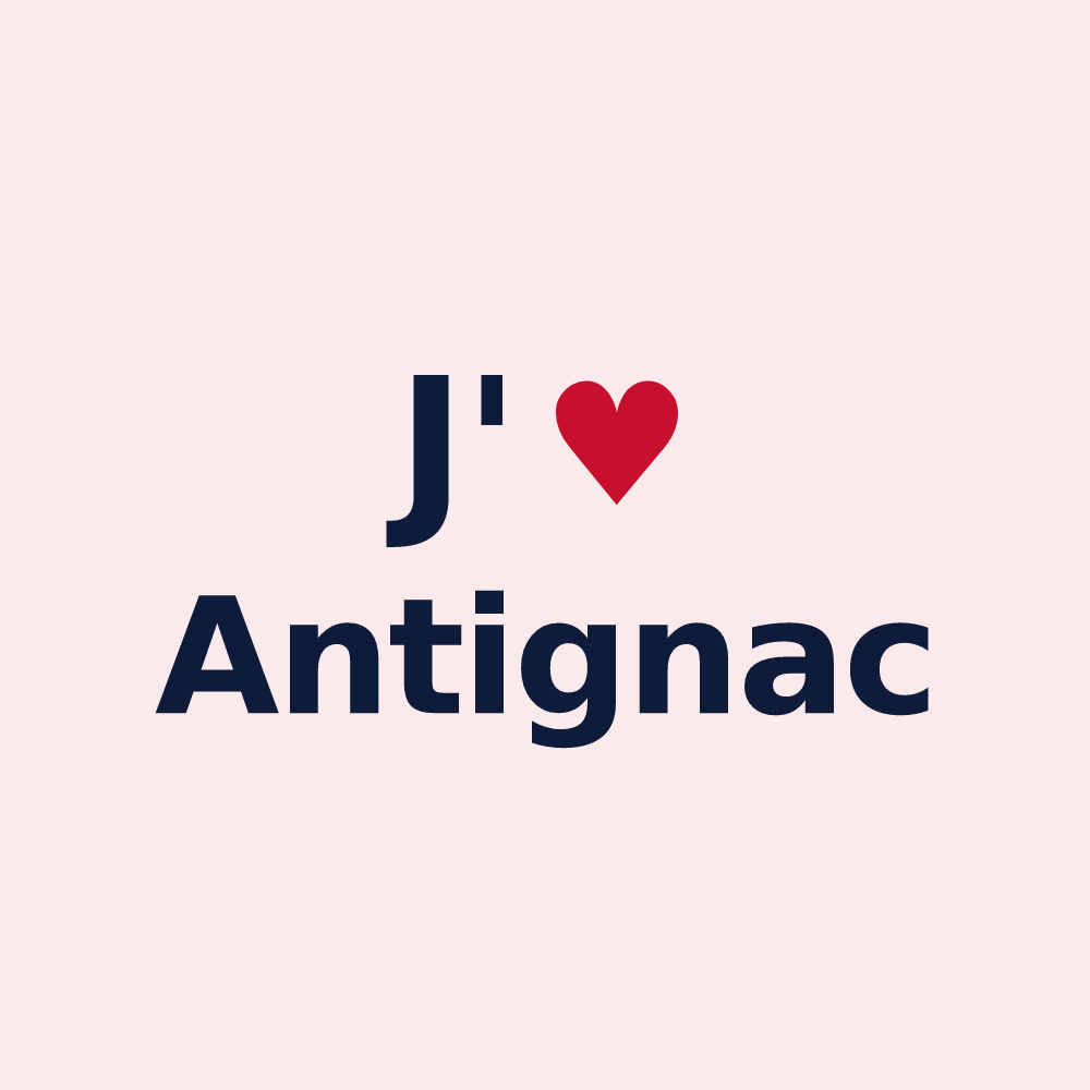 Magnet personnalisé Antignac — design J'aime Antignac