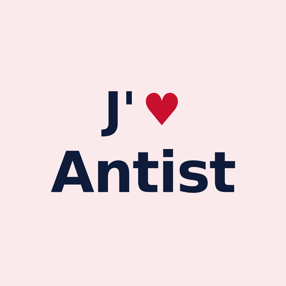 Magnet personnalisé Antist — design J'aime Antist
