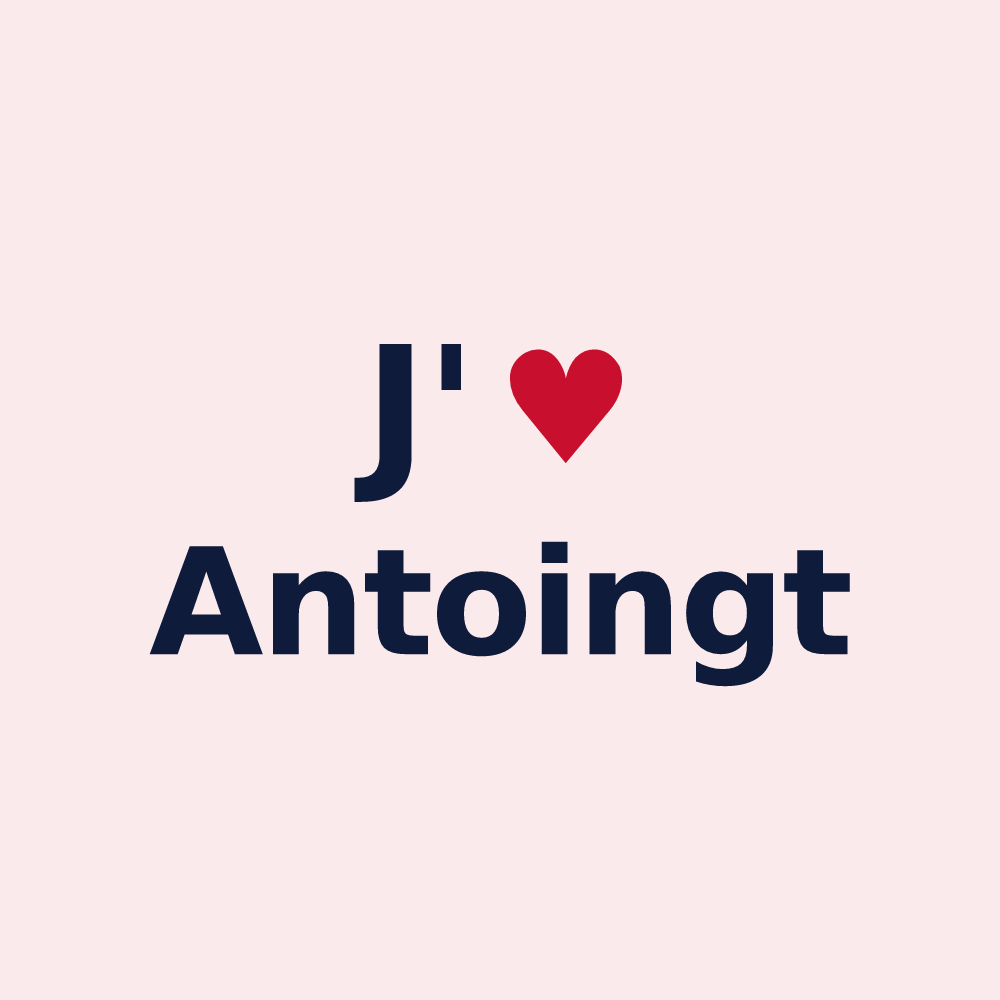 Magnet personnalisé Antoingt — design J'aime Antoingt