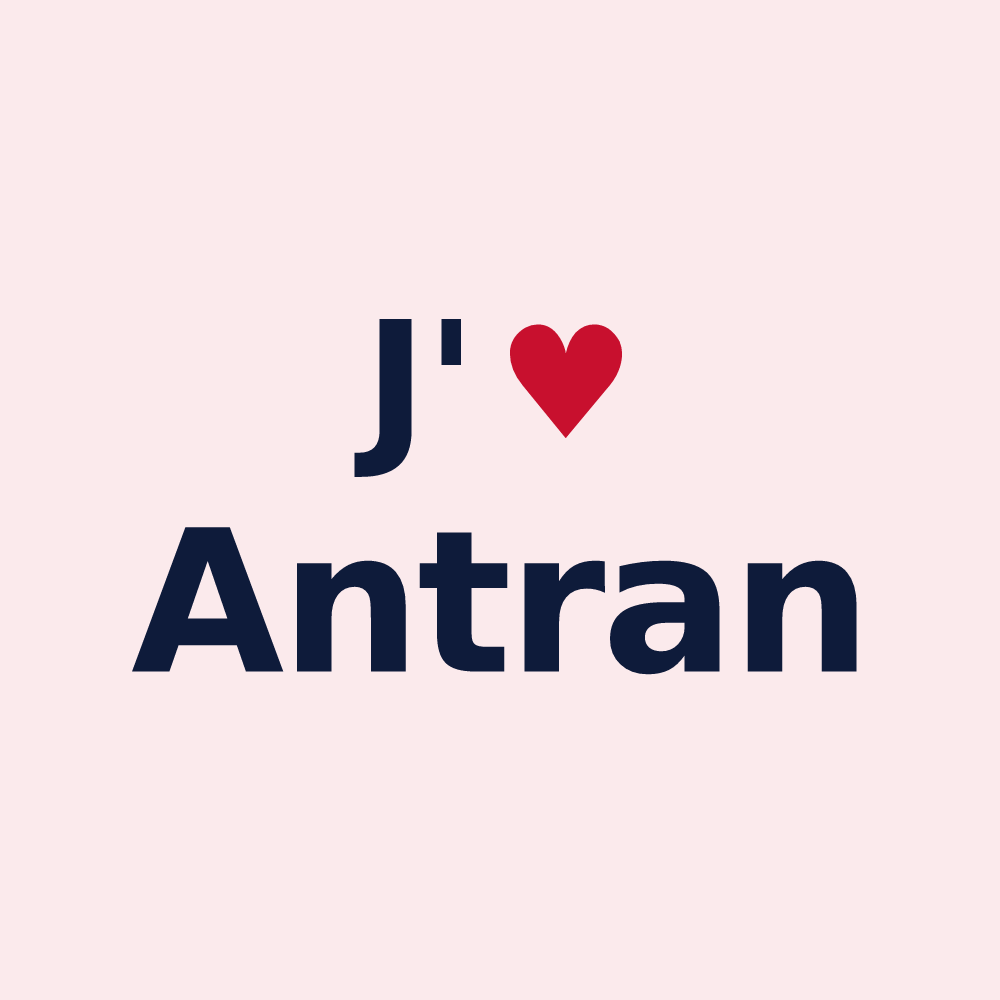 Magnet personnalisé Antran — design J'aime Antran