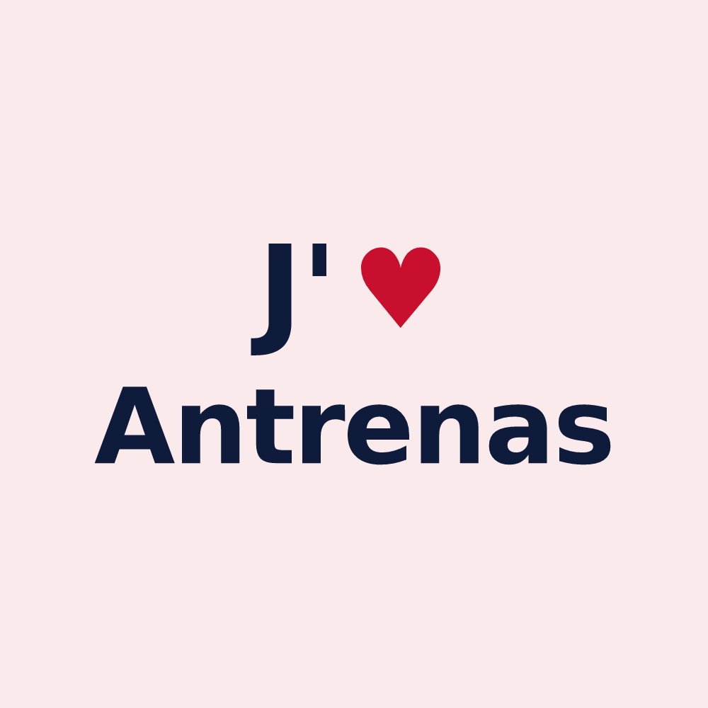 Magnet personnalisé Antrenas — design J'aime Antrenas