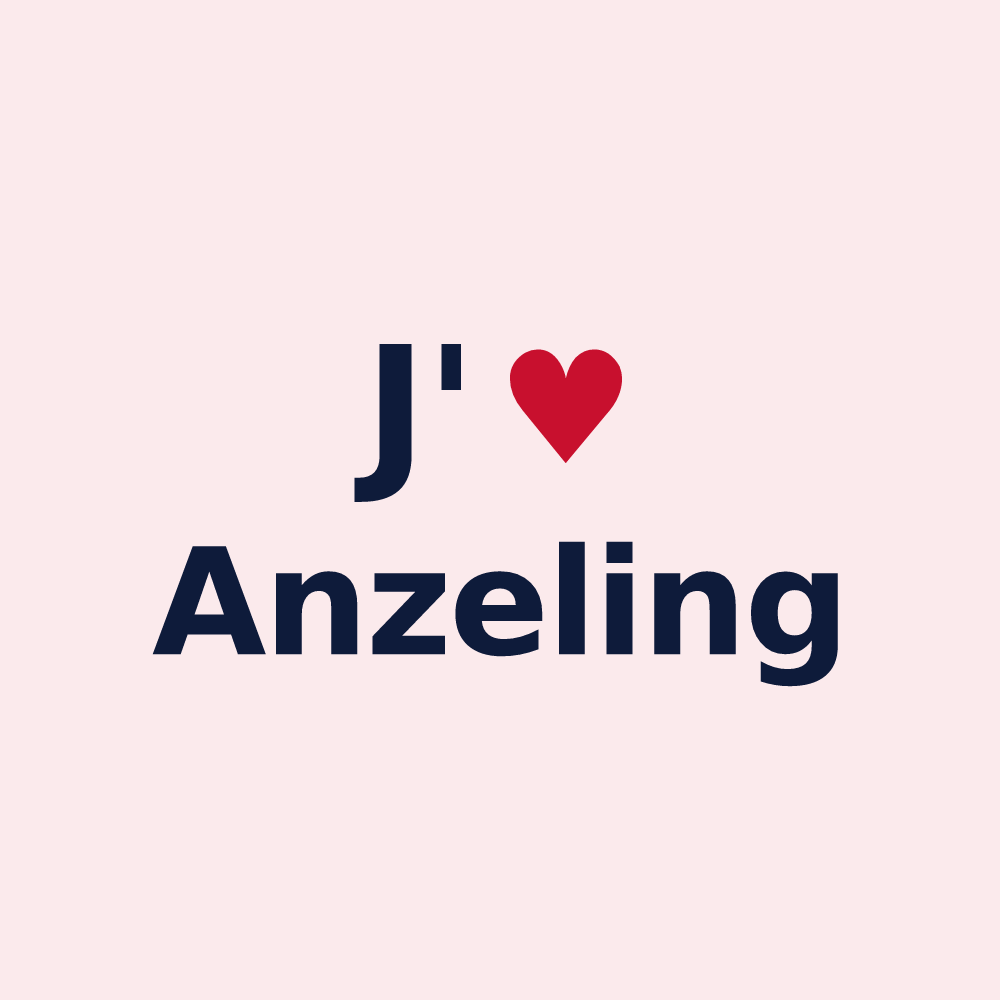 Magnet personnalisé Anzeling — design J'aime Anzeling