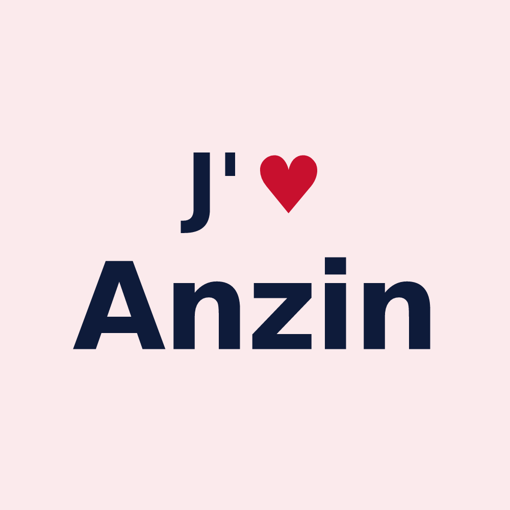 Magnet personnalisé Anzin — design J'aime Anzin