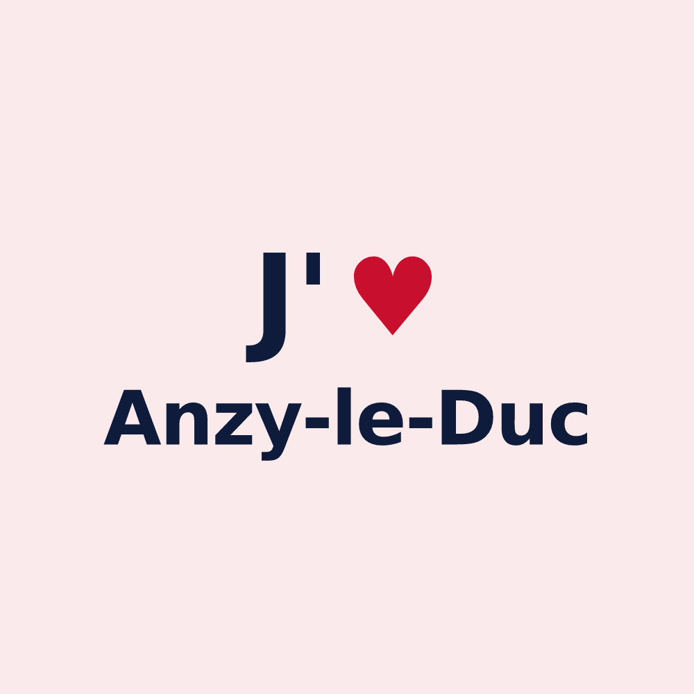 Magnet personnalisé Anzy-le-Duc — design J'aime Anzy-le-Duc