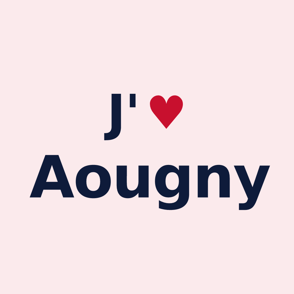 Magnet personnalisé Aougny — design J'aime Aougny