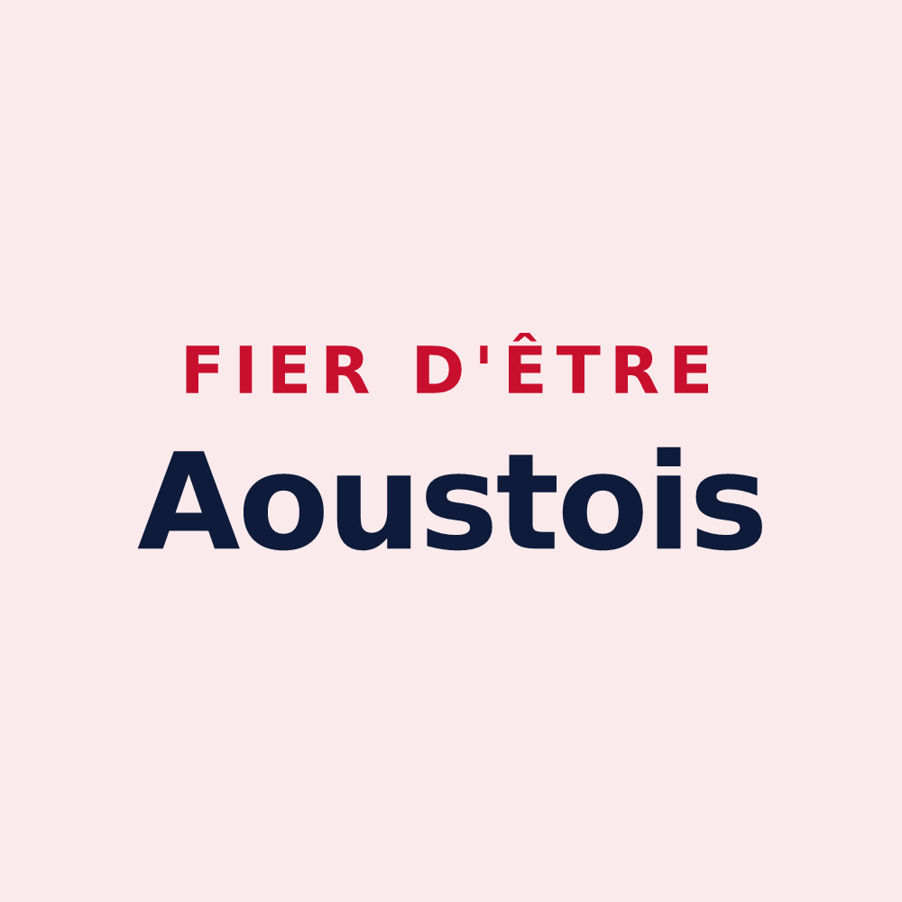 Magnet « Fier d'être Aoustois » — design pour Aouste-sur-Sye
