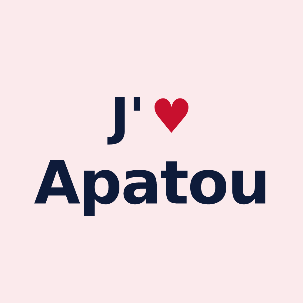 Magnet personnalisé Apatou — design J'aime Apatou