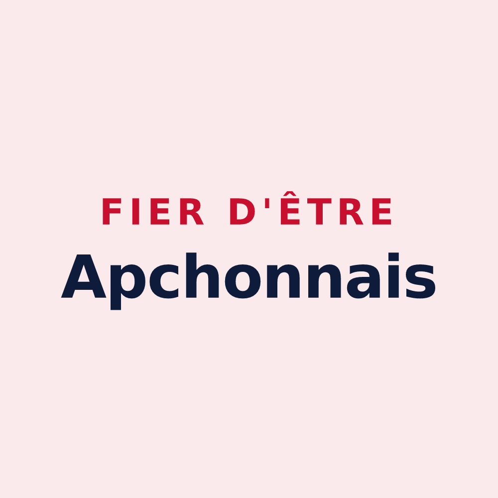 Magnet « Fier d'être Apchonnais » — design pour Apchon