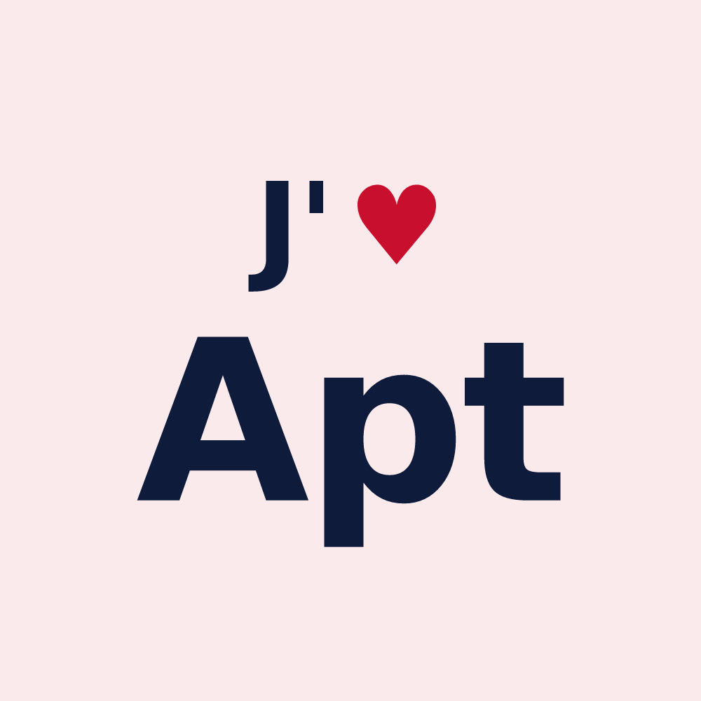 Magnet personnalisé Apt — design J'aime Apt