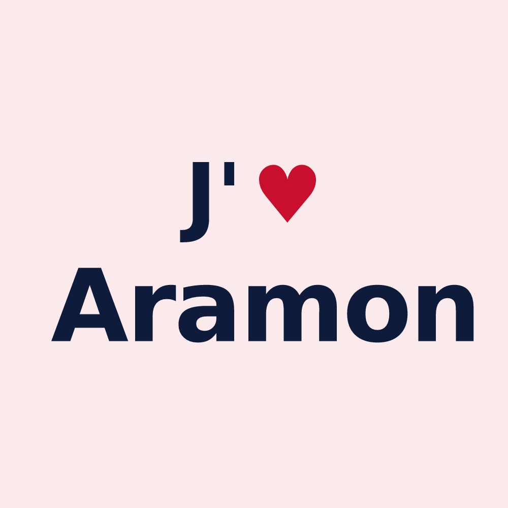 Magnet personnalisé Aramon — design J'aime Aramon