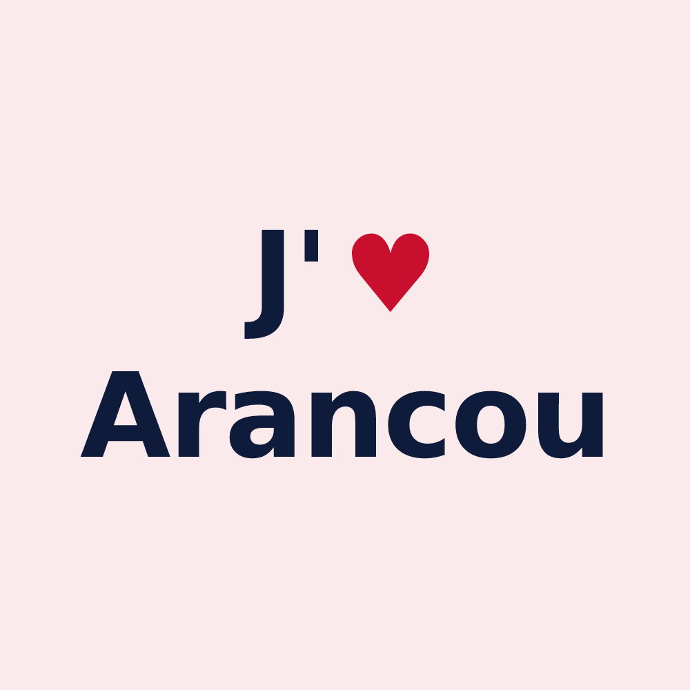 Magnet personnalisé Arancou — design J'aime Arancou