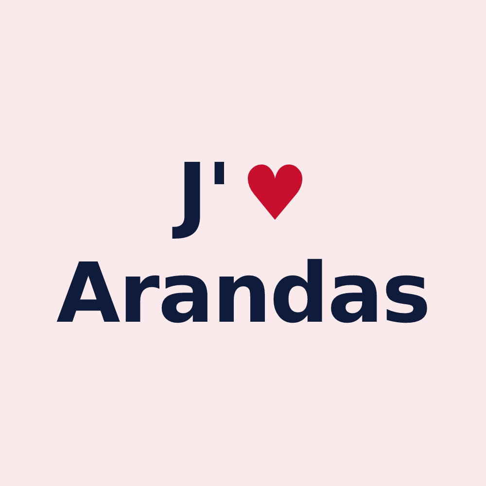 Magnet personnalisé Arandas — design J'aime Arandas