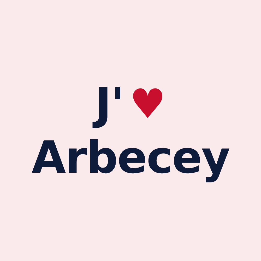 Magnet personnalisé Arbecey — design J'aime Arbecey