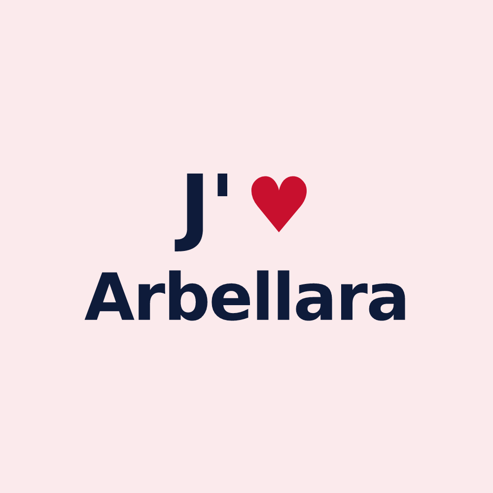 Magnet personnalisé Arbellara — design J'aime Arbellara