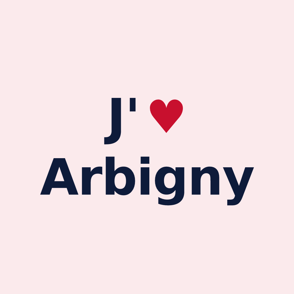Magnet personnalisé Arbigny — design J'aime Arbigny