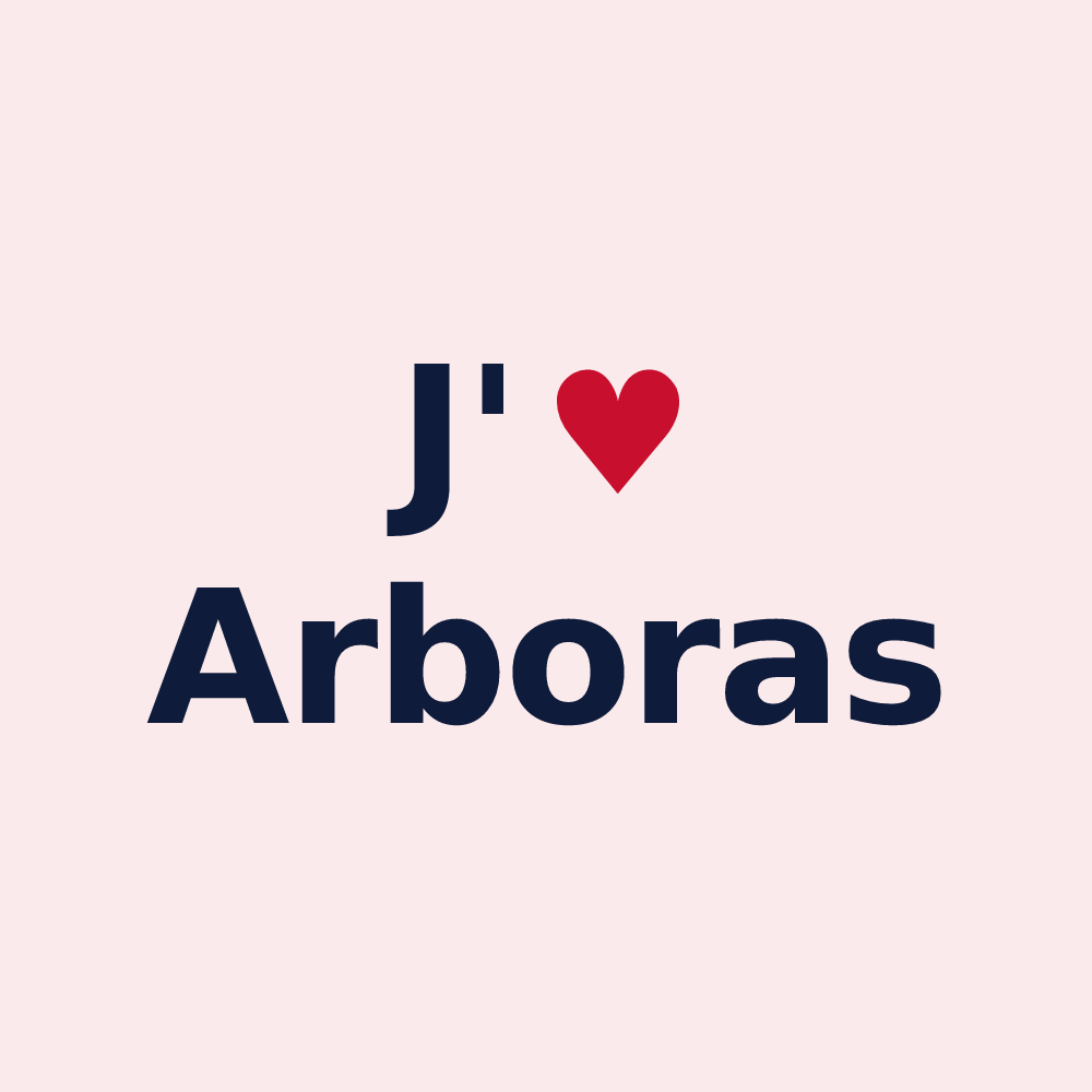 Magnet personnalisé Arboras — design J'aime Arboras