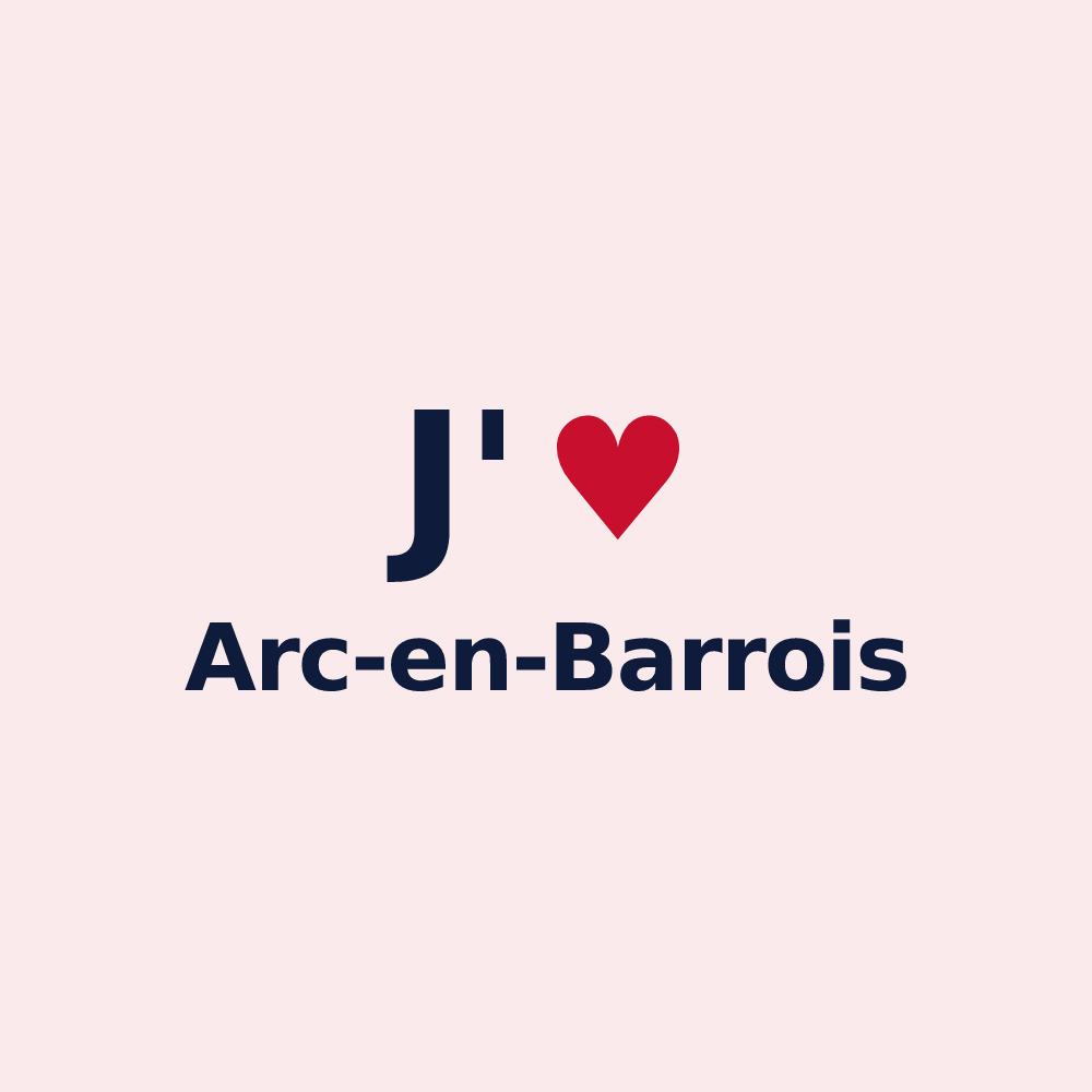 Magnet personnalisé Arc-en-Barrois — design J'aime Arc-en-Barrois