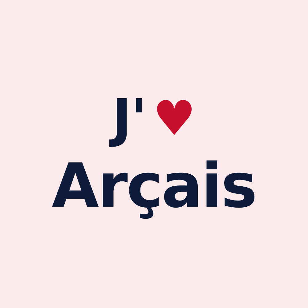 Magnet personnalisé Arçais — design J'aime Arçais