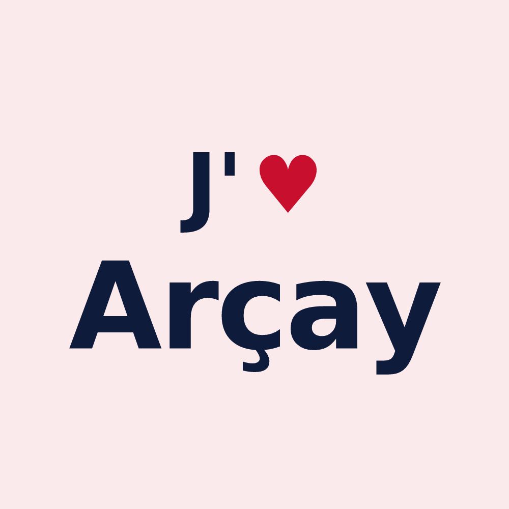 Magnet personnalisé Arçay — design J'aime Arçay