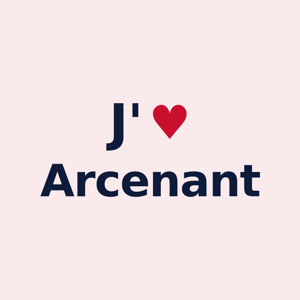 Magnet personnalisé Arcenant — design J'aime Arcenant