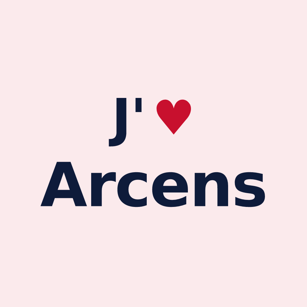 Magnet personnalisé Arcens — design J'aime Arcens