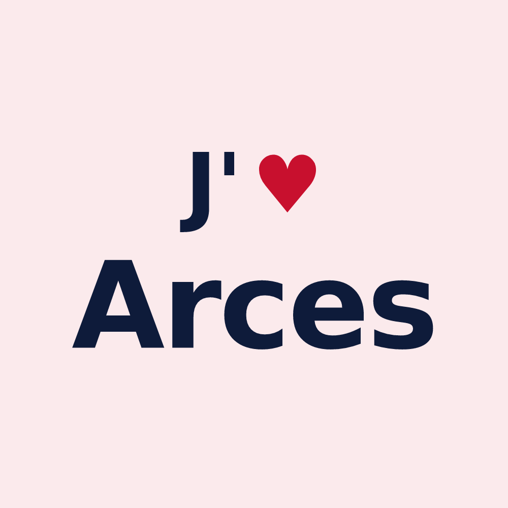 Magnet personnalisé Arces — design J'aime Arces