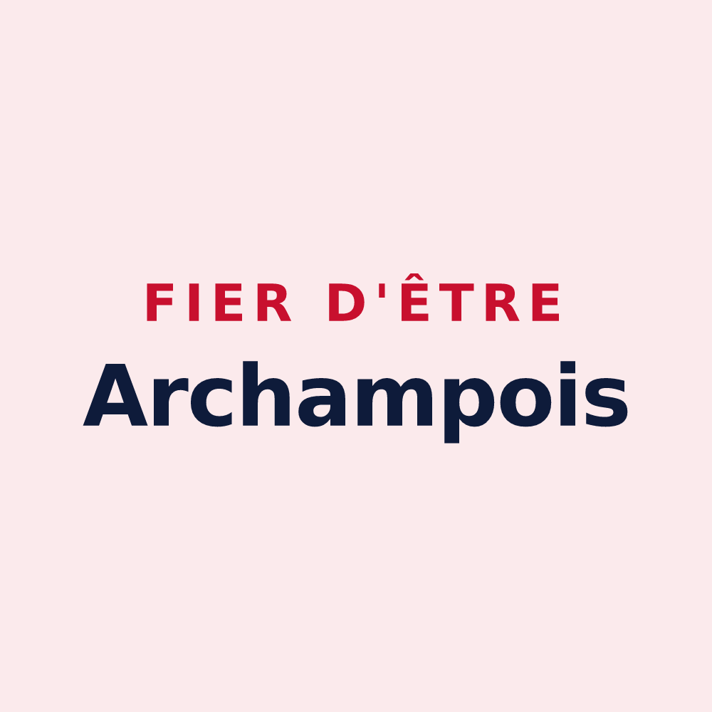 Magnet « Fier d'être Archampois » — design pour Archamps