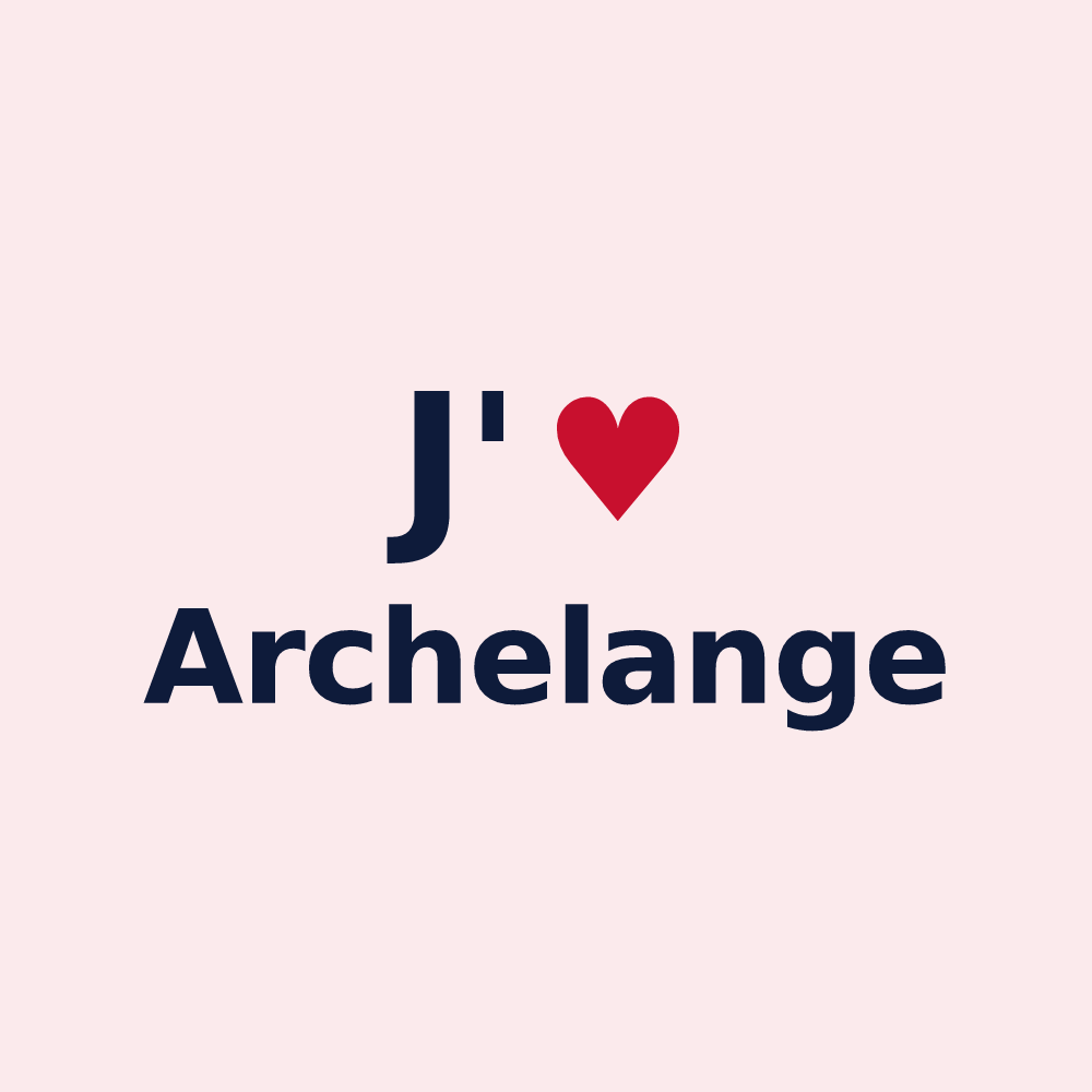 Magnet personnalisé Archelange — design J'aime Archelange