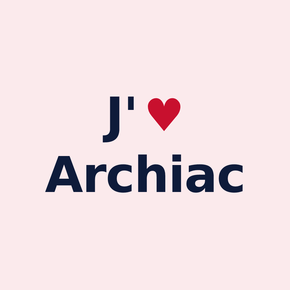 Magnet personnalisé Archiac — design J'aime Archiac