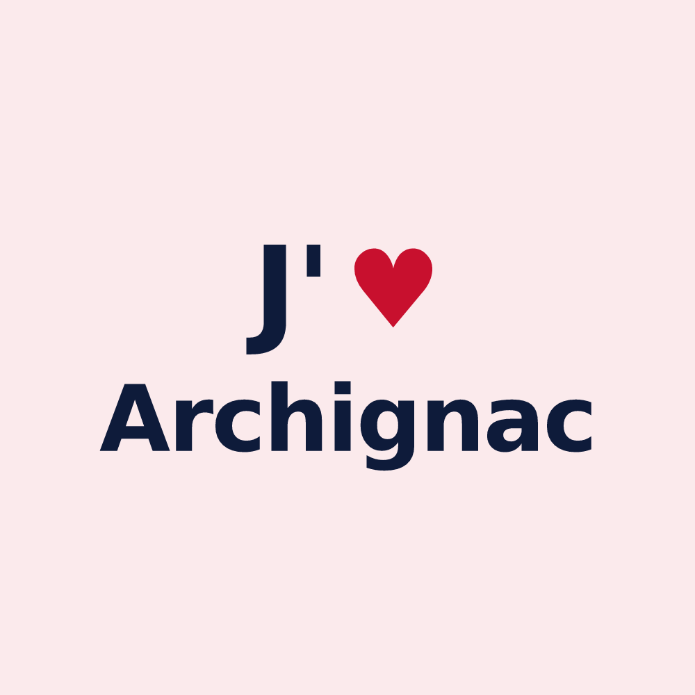 Magnet personnalisé Archignac — design J'aime Archignac