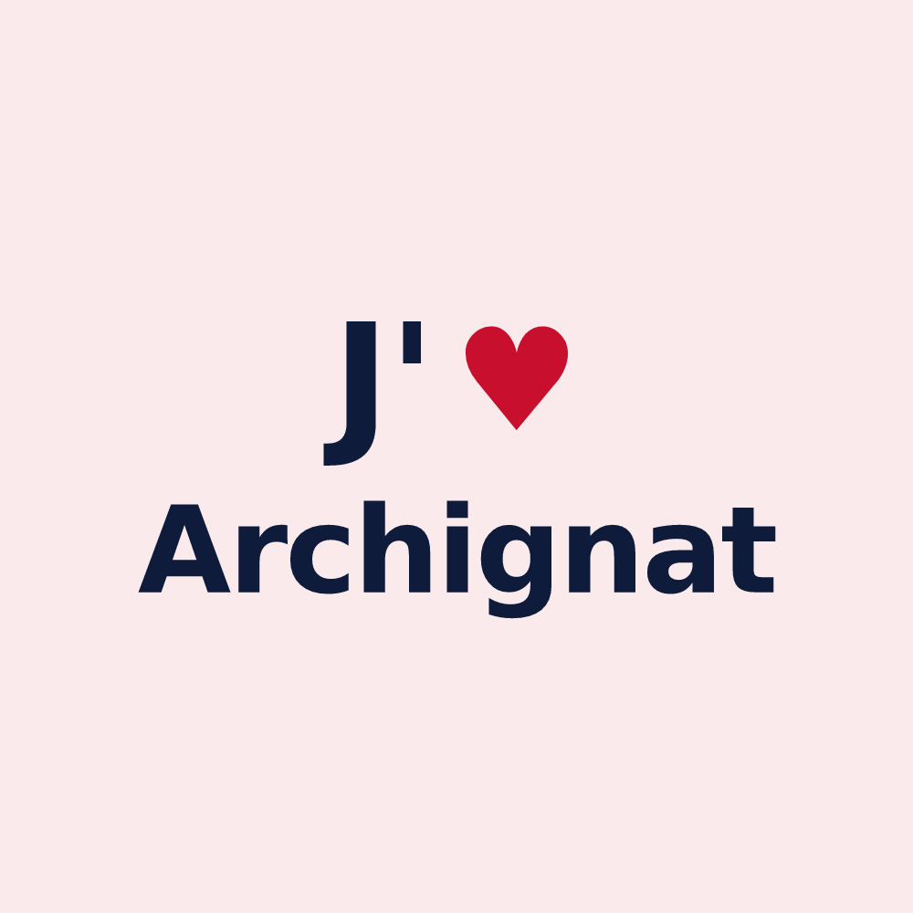 Magnet personnalisé Archignat — design J'aime Archignat