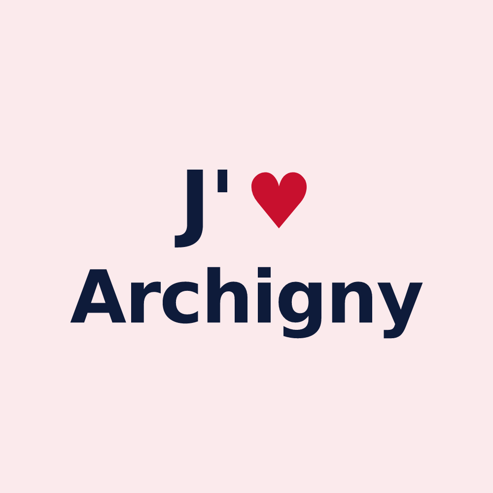 Magnet personnalisé Archigny — design J'aime Archigny