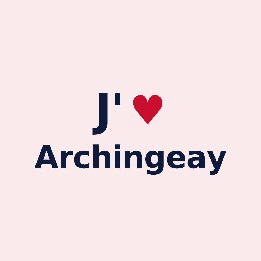 Magnet personnalisé Archingeay — design J'aime Archingeay