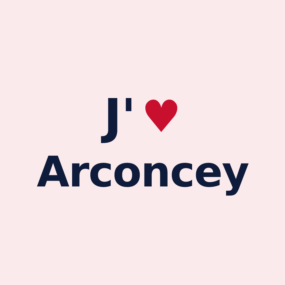 Magnet personnalisé Arconcey — design J'aime Arconcey