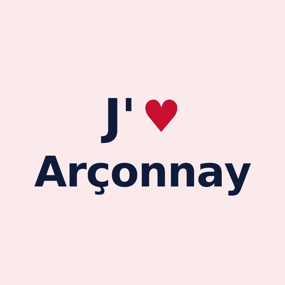 Magnet personnalisé Arçonnay — design J'aime Arçonnay