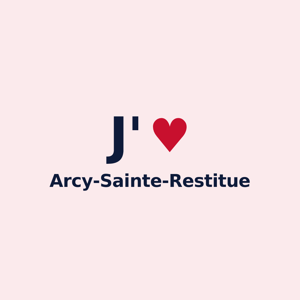 Magnet personnalisé Arcy-Sainte-Restitue — design J'aime Arcy-Sainte-Restitue