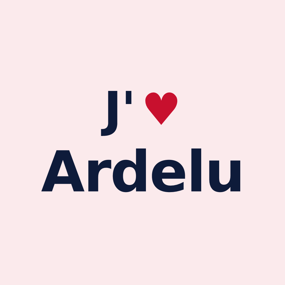 Magnet personnalisé Ardelu — design J'aime Ardelu