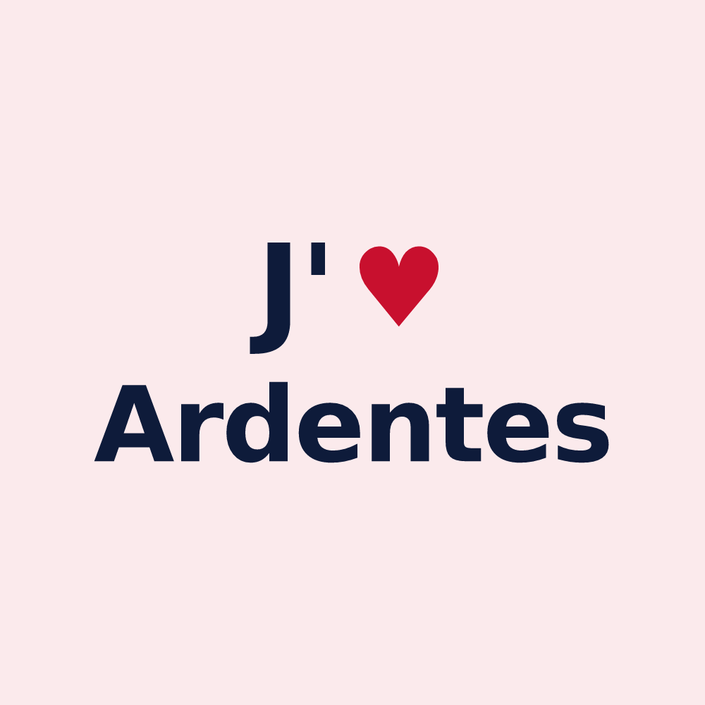Magnet personnalisé Ardentes — design J'aime Ardentes