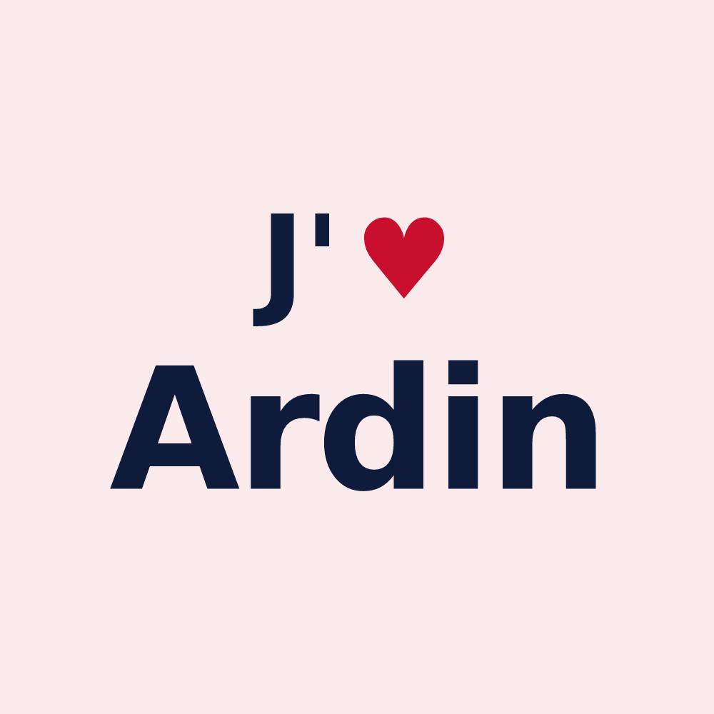 Magnet personnalisé Ardin — design J'aime Ardin