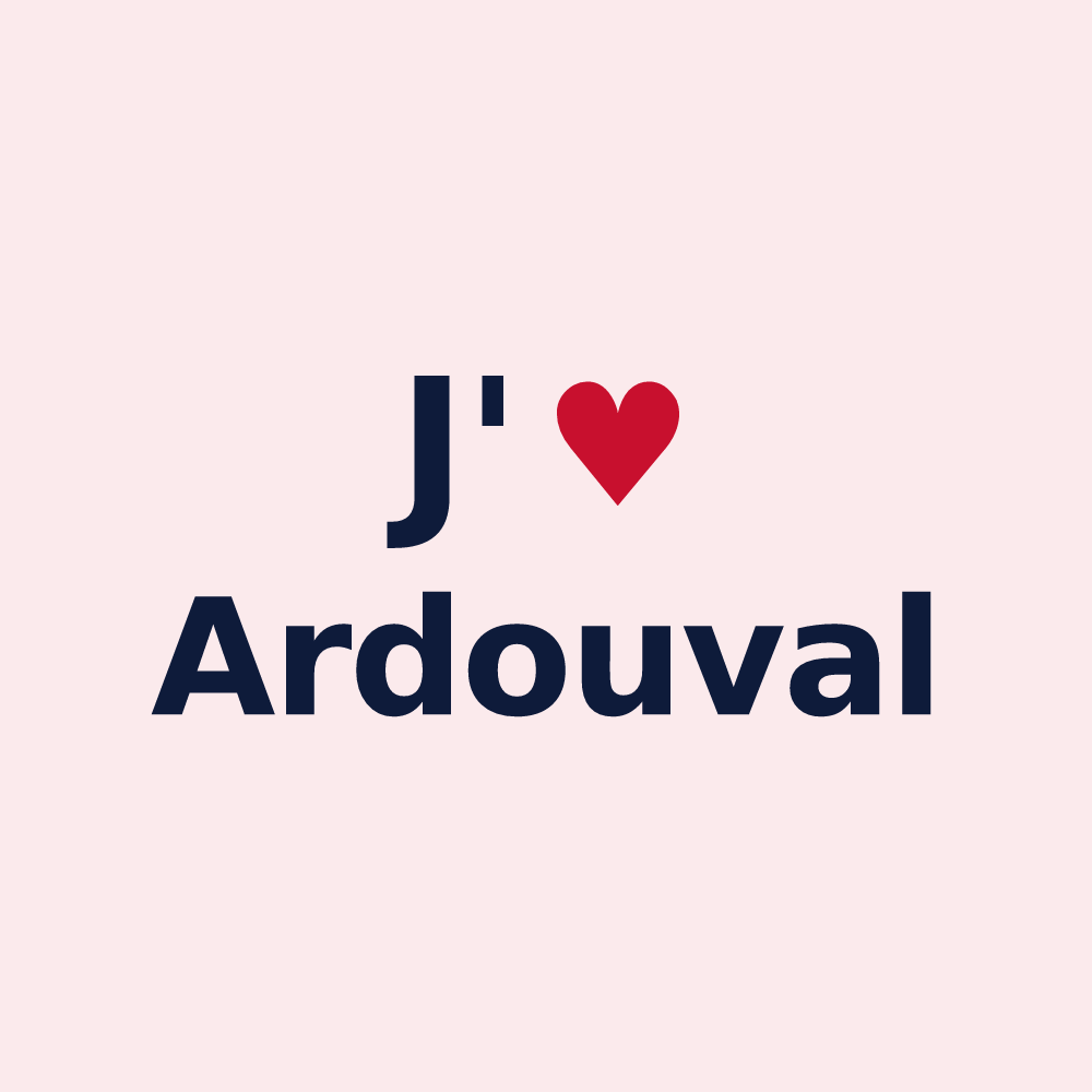 Magnet personnalisé Ardouval — design J'aime Ardouval