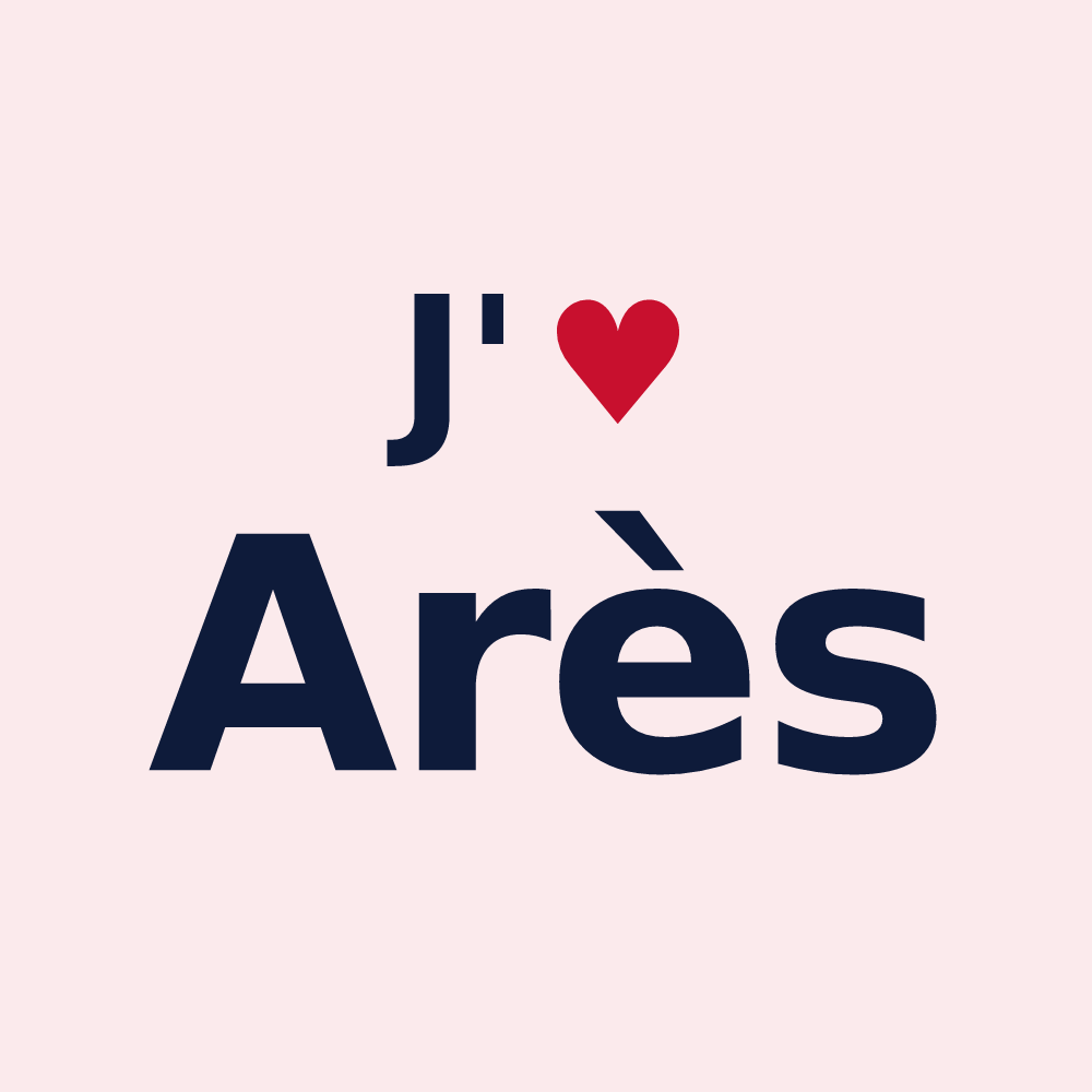 Magnet personnalisé Arès — design J'aime Arès