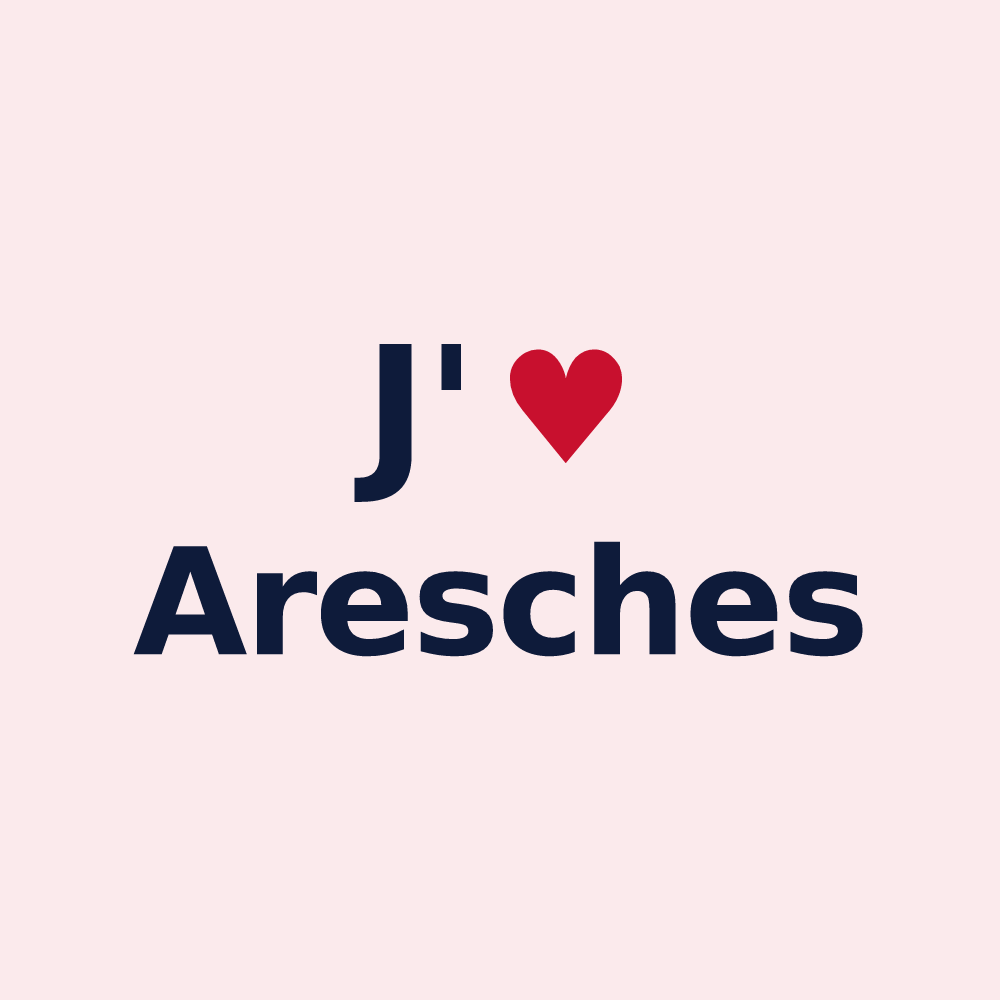 Magnet personnalisé Aresches — design J'aime Aresches