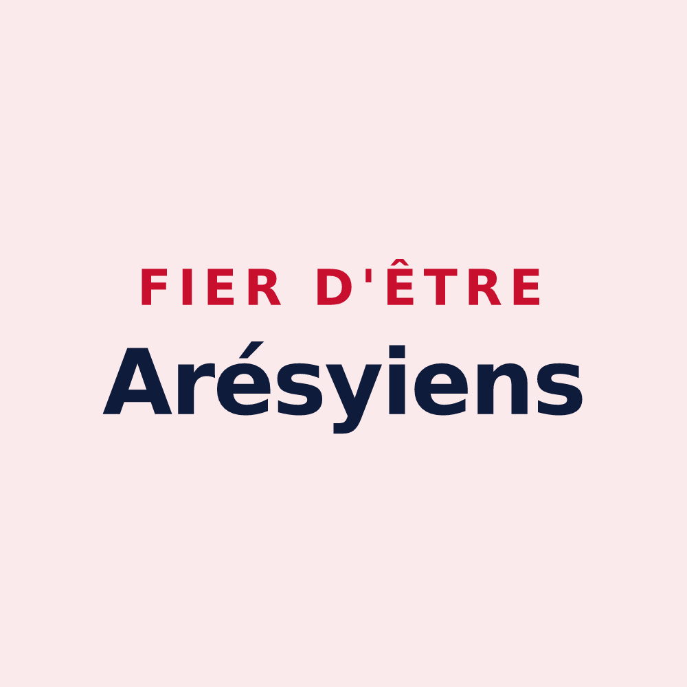 Magnet « Fier d'être Arésyiens » — design pour Aressy