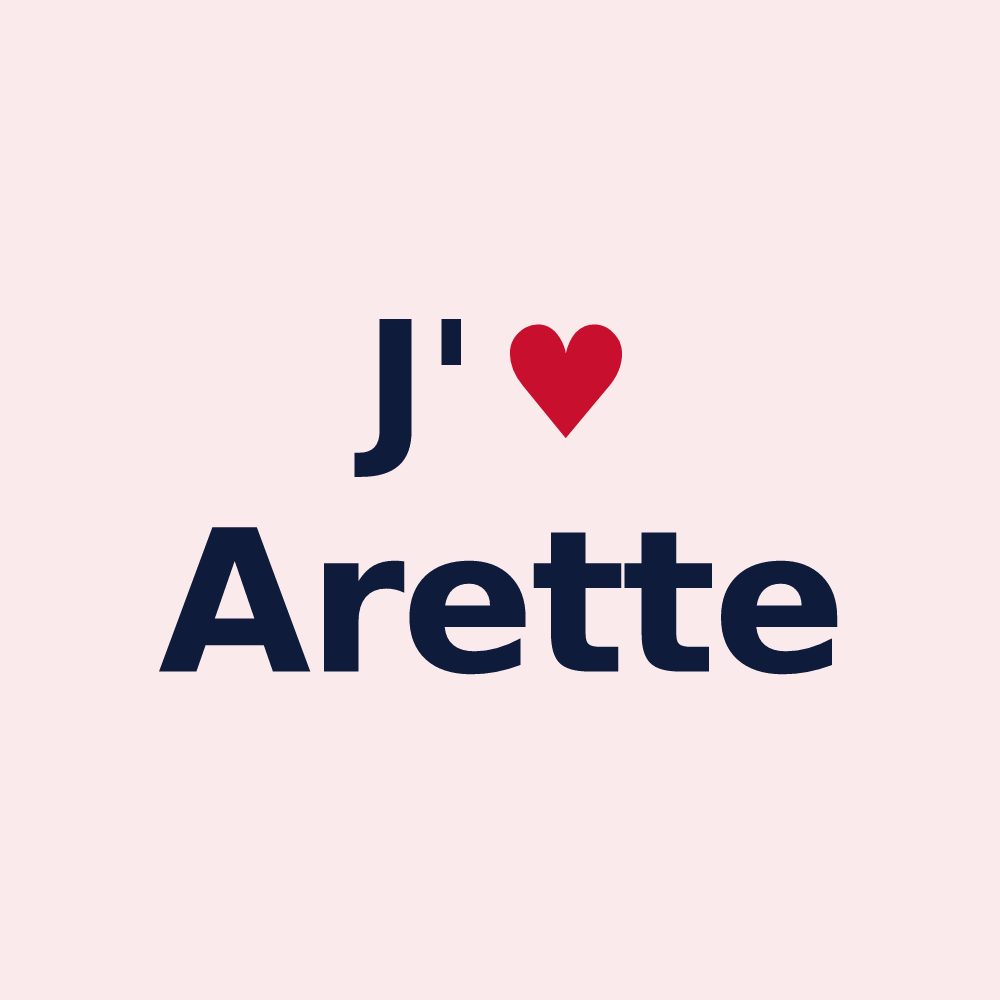 Magnet personnalisé Arette — design J'aime Arette