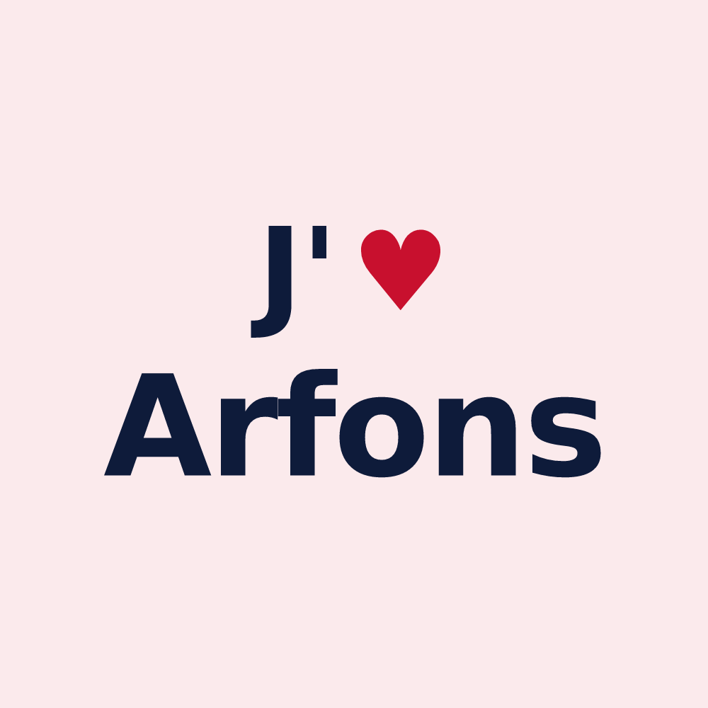 Magnet personnalisé Arfons — design J'aime Arfons