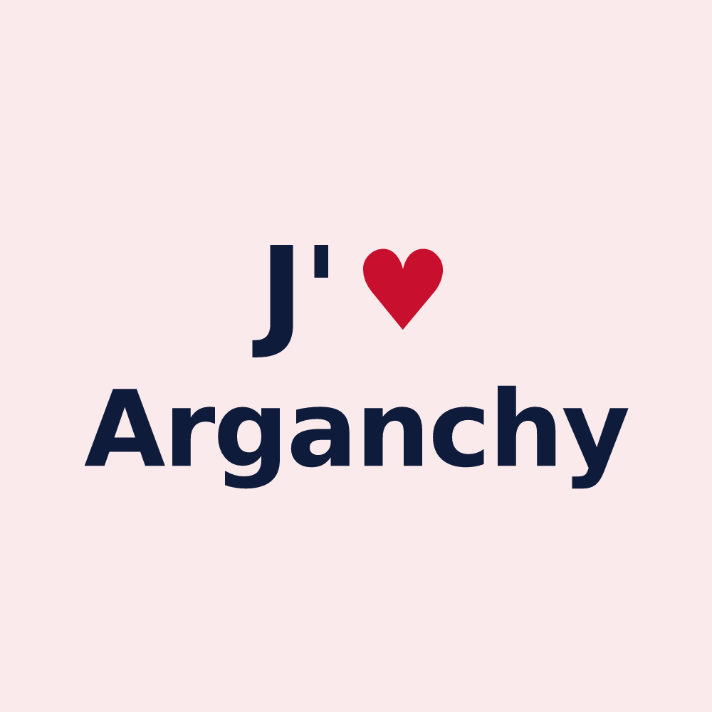 Magnet personnalisé Arganchy — design J'aime Arganchy