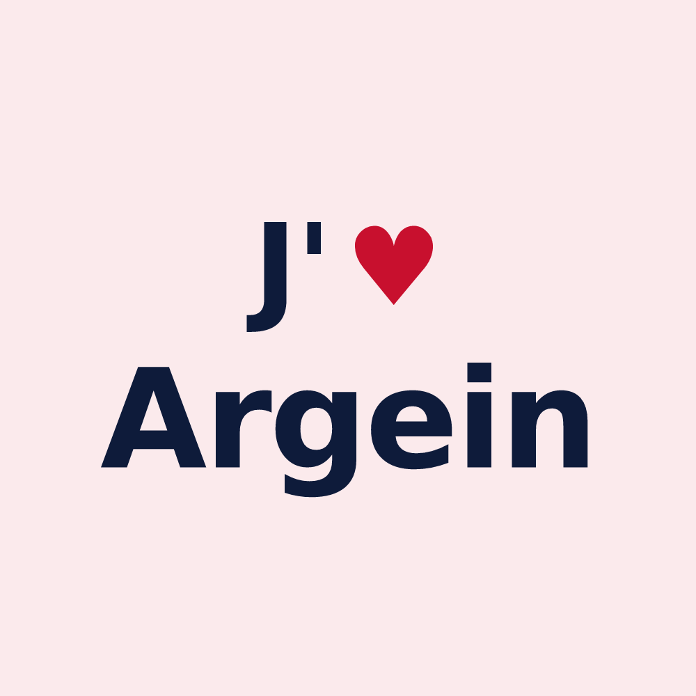 Magnet personnalisé Argein — design J'aime Argein